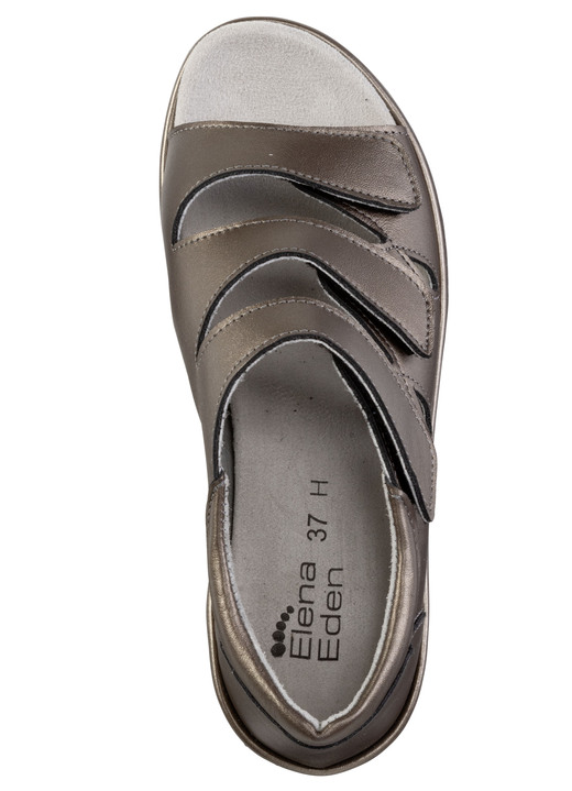 Sandaletten & Pantoletten - ELENA EDEN Sandale aus teilweise schimmerndem Nappaleder, in Größe 036 bis 042, in Farbe SCHWARZ Ansicht 4