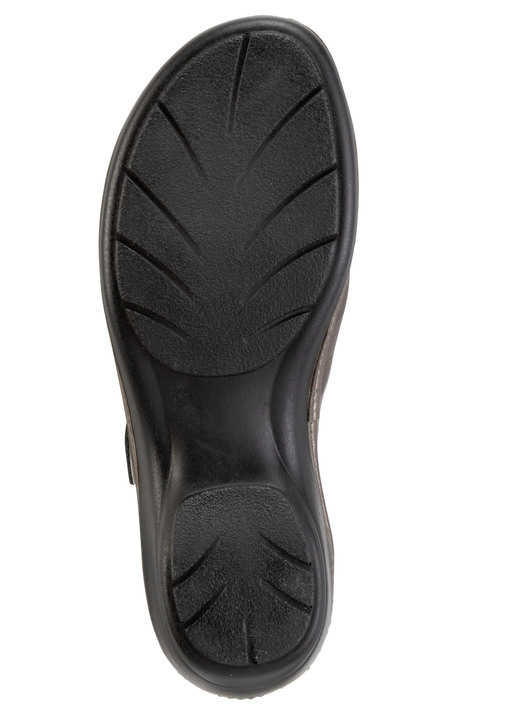 Sandaletten & Pantoletten - ELENA EDEN Sandale aus teilweise schimmerndem Nappaleder, in Größe 036 bis 042, in Farbe SCHWARZ Ansicht 5