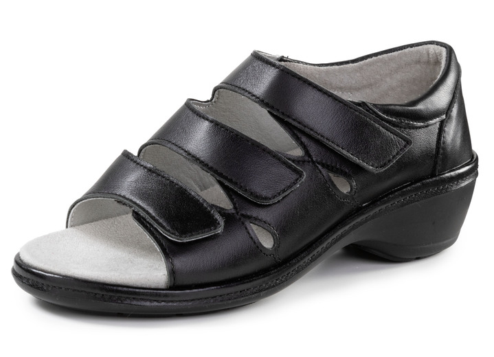 Sandaletten & Pantoletten - ELENA EDEN Sandale aus teilweise schimmerndem Nappaleder, in Größe 036 bis 042, in Farbe BRONZE Ansicht 4