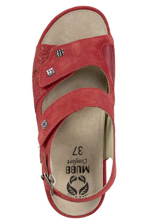 Sandaletten & Pantoletten - Mubb, bequeme Damen-Sandalen, Weite H, mit herausnehmbarem Fußbett, in Größe 036 bis 042, in Farbe GRAU Ansicht 6