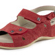 Sandaletten & Pantoletten - Mubb, bequeme Damen-Sandalen, Weite H, mit herausnehmbarem Fußbett, in Größe 036 bis 042, in Farbe GRAU – Farbe ROT – Ansicht 1