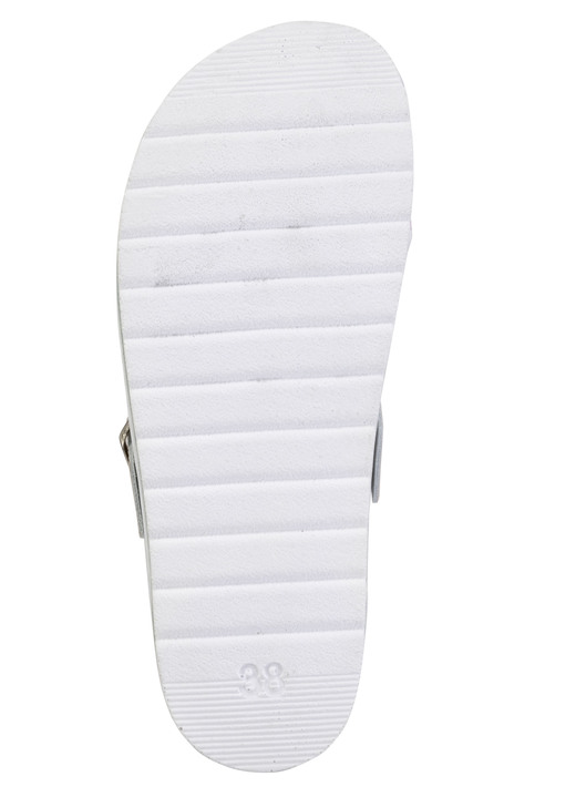 Sandaletten & Pantoletten - ELENA EDEN, klassische Damen-Clogs, Weite, G, mit verstellbarer Schließe, in Größe 036 bis 041, in Farbe WEISS-BUNT Ansicht 3