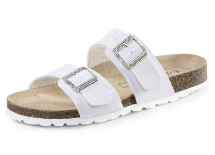 ELENA EDEN Pantolette mit Glitzersteinchen verzierten Schließen