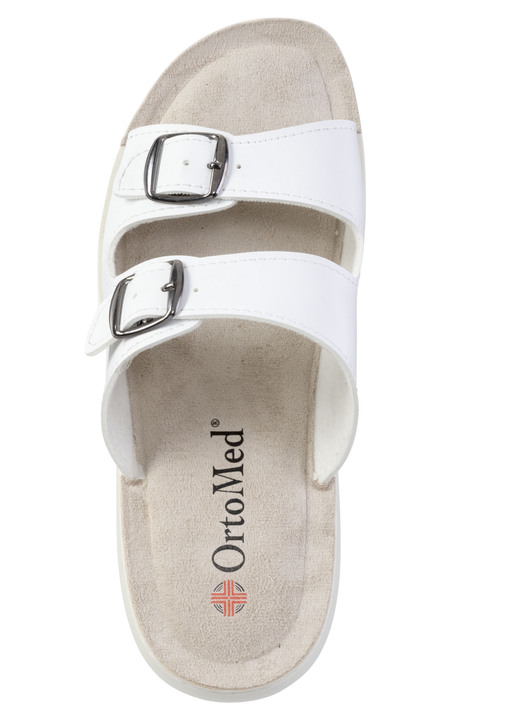 Damenmode - Zweierpack Pantoletten aus Nubuk- und Nappasynthetik, in Größe 036 bis 042, in Farbe 1X SCHWARZ, 1X WEISS Ansicht 5