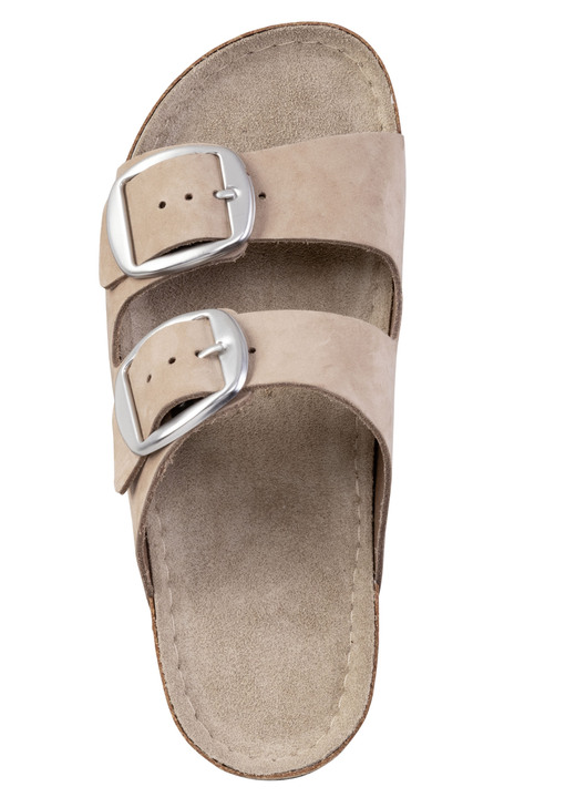 Sandaletten & Pantoletten - ELENA EDEN Pantolette aus Nubukleder, in Größe 036 bis 041, in Farbe SAND Ansicht 2