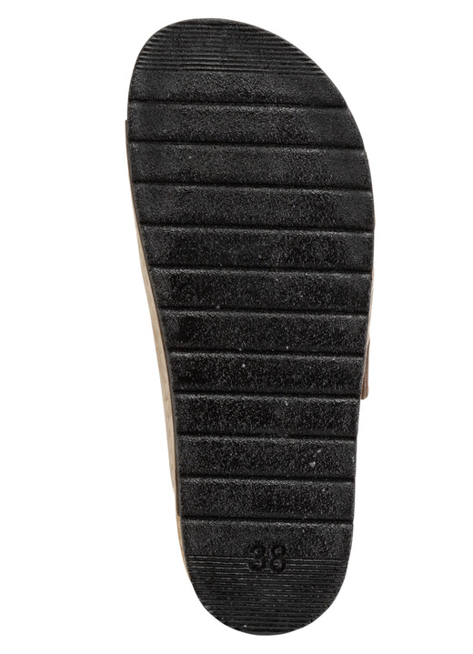 Sandaletten & Pantoletten - ELENA EDEN Pantolette aus Nubukleder, in Größe 036 bis 041, in Farbe SAND Ansicht 3