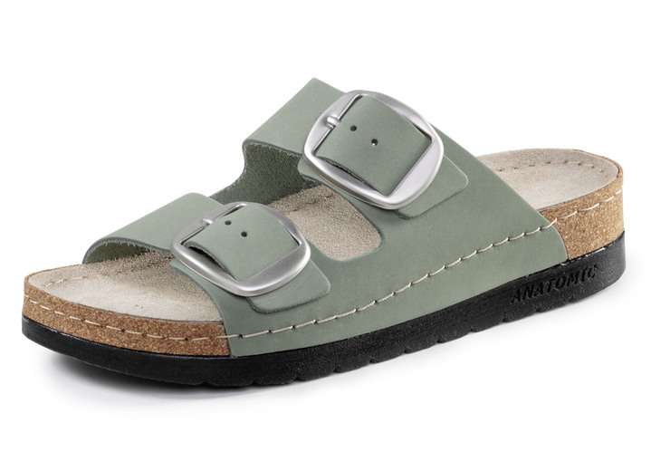 Sandaletten & Pantoletten - ELENA EDEN Pantolette aus Nubukleder, in Größe 036 bis 041, in Farbe SAND Ansicht 4