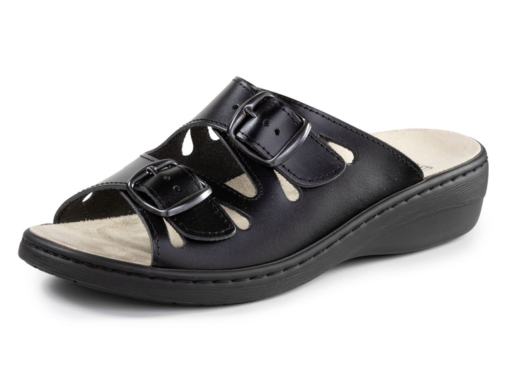 Sandaletten & Pantoletten - ELENA EDEN Pantolette aus Nappaleder, in Größe 036 bis 043, in Farbe WEISS Ansicht 4