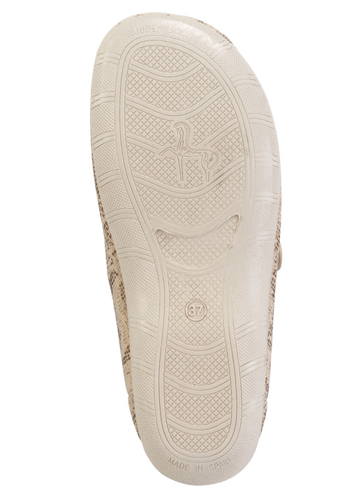 Hausschuhe - ELENA EDEN Hausschuh aus teilweise glänzend bedrucktem Textilmaterial, in Größe 036 bis 042, in Farbe BLAU Ansicht 6