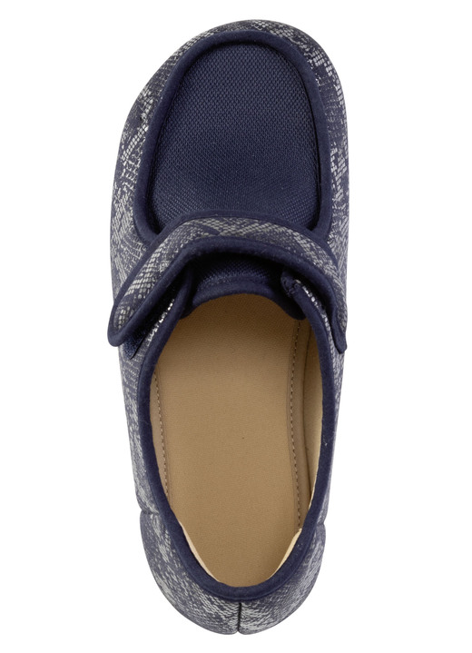 Hausschuhe - ELENA EDEN Hausschuh aus teilweise glänzend bedrucktem Textilmaterial, in Größe 036 bis 042, in Farbe BEIGE Ansicht 5