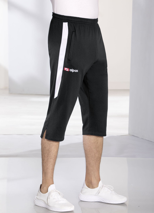 Freizeithosen - 3/4-Hose von „alpas“, in Größe 3XL (58) bis XXL (56), in Farbe SCHWARZ Ansicht 1