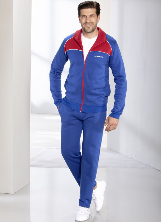 Freizeitanzüge - Freizeitanzug mit Dehnbund, in Größe 024 bis 062, in Farbe ROYALBLAU-ROT Ansicht 3