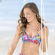 Bikinis -  Bikini mit Bügel, schalenlos, seitlich raffbar – Farbe HELLBLAU-BUNT – Ansicht 1 Bikinis -  Bikini mit Bügel, schalenlos, seitlich raffbar, in Größe 036 bis 048, in Cup B, in Farbe HELLBLAU-BUNT – Farbe HELLBLAU-BUNT – Ansicht 1