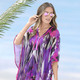 Strandkleider - Laurina Tunika, leicht transparent – Farbe LILA-BUNT – Ansicht 2 Strandkleider - Laurina Tunika, leicht transparent, in Größe 1 (36-42) bis 3 (50-54), in Farbe LILA-BUNT – Farbe LILA-BUNT – Ansicht 2