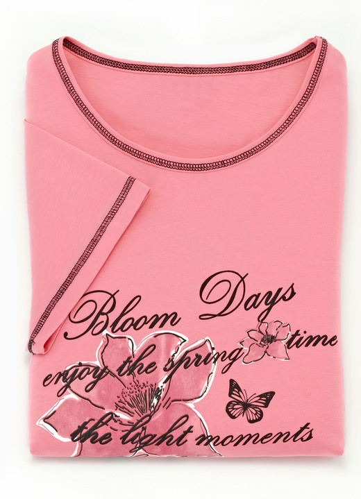 Kurzarm - Zweierpack Nachthemden, Kurzarm mit Rundhals, in Größe 036 bis 060, in Farbe FLIEDER/TÜRKIS Ansicht 7