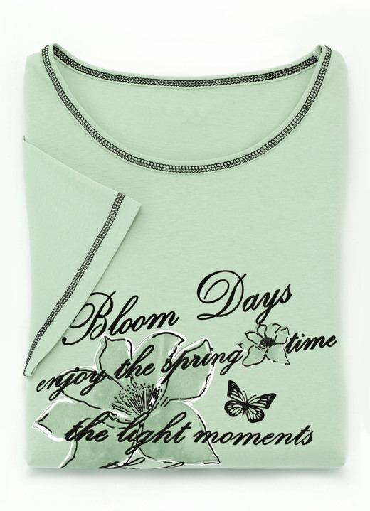 Kurzarm - Zweierpack Nachthemden, Kurzarm mit Rundhals, in Größe 036 bis 060, in Farbe FLIEDER/TÜRKIS Ansicht 10