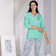 - Schlafanzug aus nachhaltigem Baumwollanbau, in Größe 036 bis 056, in Farbe MINT-BUNT – Farbe MINT-BUNT – Ansicht 2