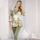 Schlafanzüge & Shortys - Laurina Schlafanzug mit 3/4 langen Ärmeln und wadenlanger Hose  – Farbe WEISS-OLIV-SAFRAN-BUNT – Ansicht 1 Schlafanzüge & Shortys - Laurina Schlafanzug mit 3/4 langen Ärmeln und wadenlanger Hose , in Größe 036 bis 054, in Farbe WEISS-OLIV-SAFRAN-BUNT – Farbe WEISS-OLIV-SAFRAN-BUNT – Ansicht 1