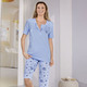 Schlafanzüge & Shortys - Zweierpack Schlafanzüge mit kurzen Ärmeln und wadenlanger Hose  – Farbe 1X AZURBLAU-BUNT, 1X ROSA-BUNT – Ansicht 2 Schlafanzüge & Shortys - Zweierpack Schlafanzüge mit kurzen Ärmeln und wadenlanger Hose , in Größe 036 bis 054, in Farbe 1X AZURBLAU-BUNT, 1X ROSA-BUNT – Farbe 1X AZURBLAU-BUNT, 1X ROSA-BUNT – Ansicht 2