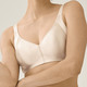 Soft-BH - Edel glänzender Naturana BH, in Größe 075 bis 100, in Cup D, in Farbe PAZIFIK – Farbe PUDER – Ansicht 1