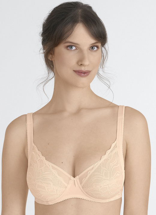 Bügel-BH - Felina Bügel-BH mit hübscher Elastikspitze Ansicht 3 Bügel-BH - Felina Bügel-BH mit hübscher Elastikspitze, in Größe 075 bis 105, in Cup D, in Farbe ZARTAPRICOT Ansicht 3