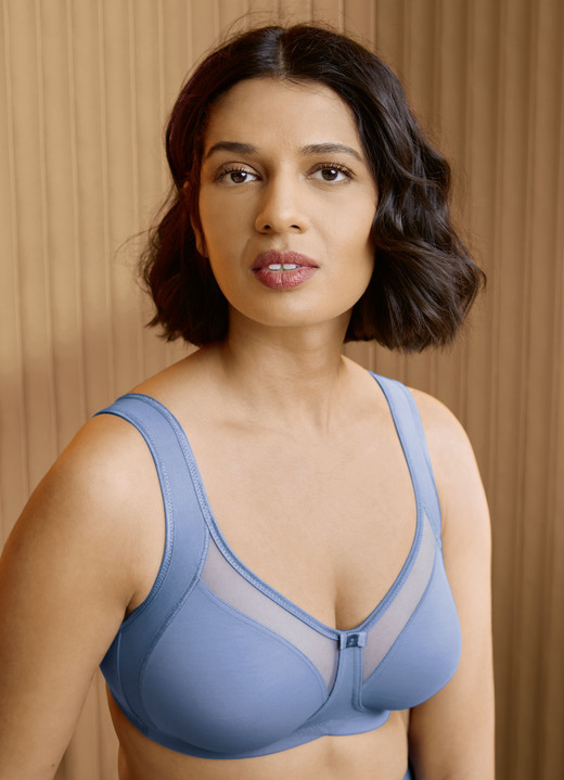Soft-BH - Anita BH mit vorgeformten Cups, in Größe 075 bis 110, in Cup D, in Farbe JEANSBLAU Ansicht 3