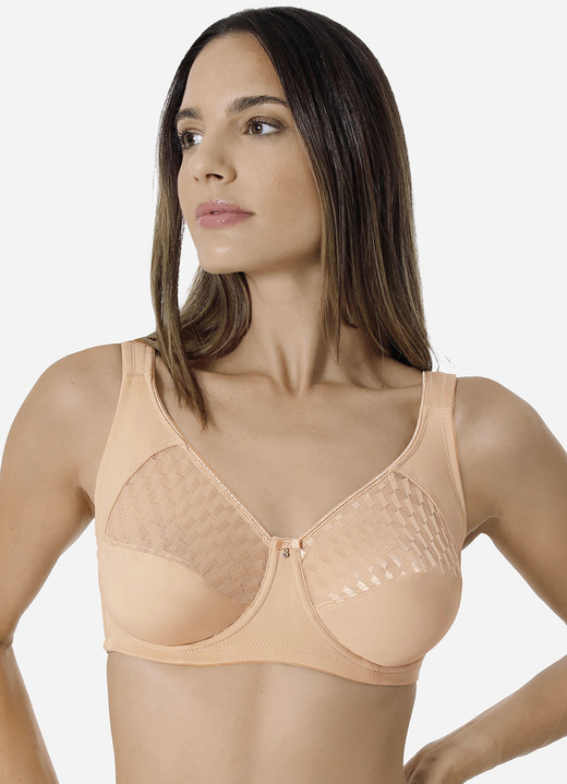 Bügel-BH - Sassa BH mit verstärktem Rückteil, in Größe 075 bis 100, in Cup E, in Farbe PUDER Ansicht 3