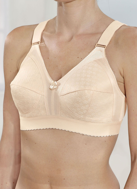 Soft-BH - Sassa Zweierpack-BH mit bequemem Unterbrustband Ansicht 3 Soft-BH - Sassa Zweierpack-BH mit bequemem Unterbrustband, in Größe 075 bis 105, in Cup C, in Farbe 1X WEISS, 1X BEIGE Ansicht 3