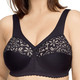 Soft-BH - Glamorise Stütz-BH mit Stickereispitze – Farbe SCHWARZ – Ansicht 2 Soft-BH - Glamorise Stütz-BH mit Stickereispitze, in Größe 080 bis 130, in Cup B, in Farbe WEISS – Farbe SCHWARZ – Ansicht 2