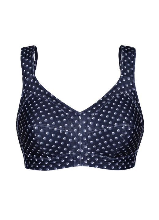 Soft-BH - Susa BH mit hübschem Punktedessin, in Größe 080 bis 120, in Cup B, in Farbe MARINE-WEISS Ansicht 4