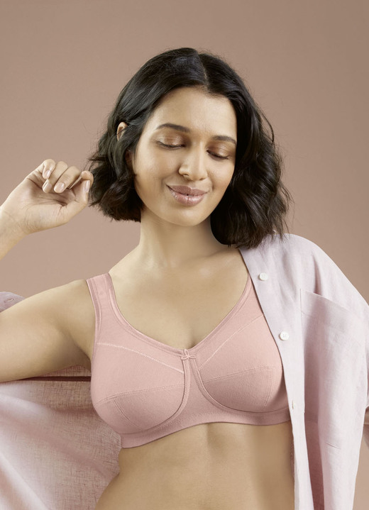 Soft-BH - Anita Entlastungs-BH mit Baumwoll-Pikee, in Größe 075 bis 120, in Cup F, in Farbe WEISS Ansicht 8