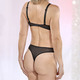 Dessous - Raffinierter String-Body aus Elastiktüll, in Größe 036 bis 052, in Farbe SCHWARZ – Farbe SCHWARZ – Ansicht 2