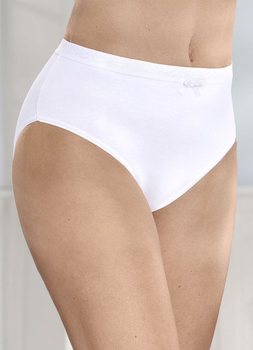 Slips - Fünferpack Slips , in Größe 038 bis 052, in Farbe WEISS Ansicht 1
