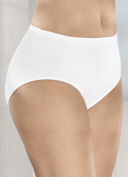 Slips - Dreierpack Slips aus anschmiegsamem Material Ansicht 3 Slips - Dreierpack Slips aus anschmiegsamem Material, in Größe 038 bis 050, in Farbe 2X ROSA, 1X WEISS Ansicht 3