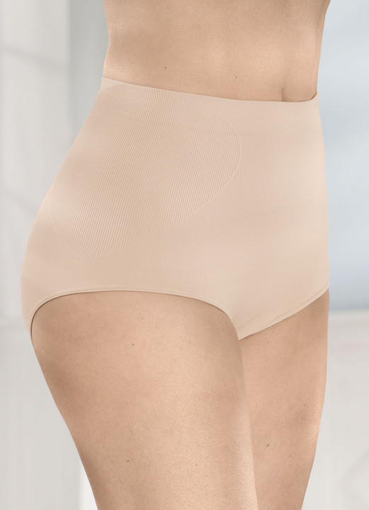 Damenmode - Zweierpack Formslips mit eingestrickten Formzonen, in Größe L (42/44) bis XXL (50/52), in Farbe BEIGE Ansicht 1