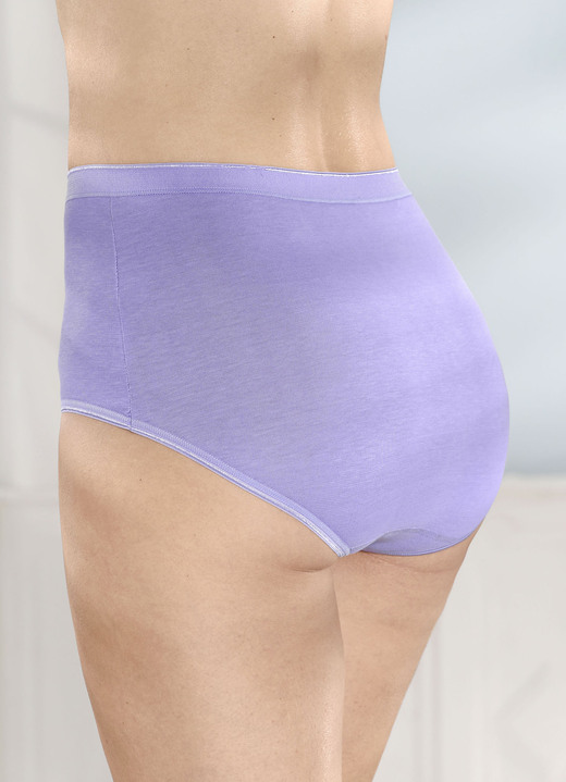 Slips - Fünferpack Slips mit elastischen Abschlüssen, in Größe 040 bis 058, in Farbe 3X FLIEDER, 2X WEISS Ansicht 2