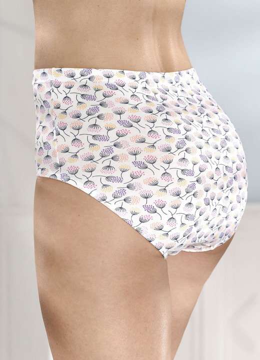 Slips - Viererpack Slips mit Gummizug im Bund, in Größe 038 bis 054, in Farbe ECRU-BUNT Ansicht 2