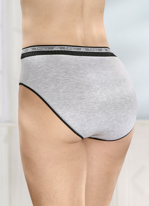 Slips - brio lingerie Viererpack Slips Ansicht 2 Slips - brio lingerie Viererpack Slips, in Größe 036 bis 050, in Farbe SILBERGRAU MELIERT Ansicht 2