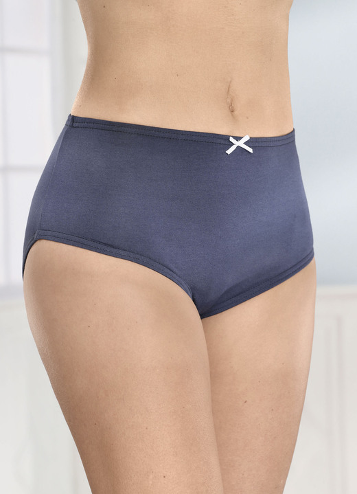 Slips - Fünferpack Slips mit Gummizug im Bund, in Größe 038 bis 056, in Farbe 3X MARINE, 2X WEISS Ansicht 1