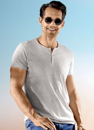 Zweierpack Shirts mit kurzer Knopfleiste