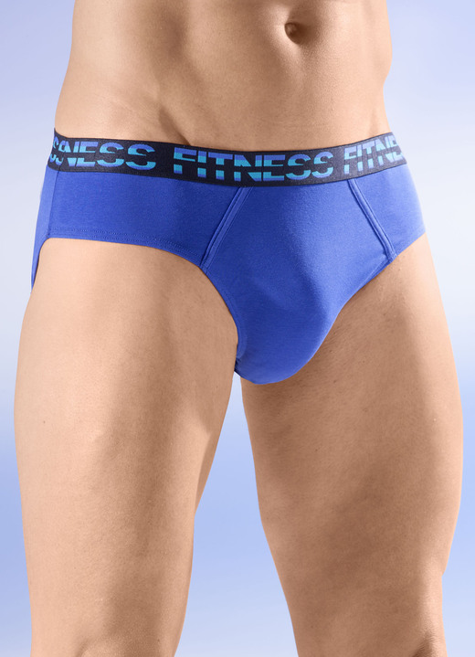 Slips & Unterhosen - Viererpack Slips mit Elastikbund, in Größe 004 bis 011, in Farbe 2X ROYALBLAU, 2X SCHWARZ Ansicht 1