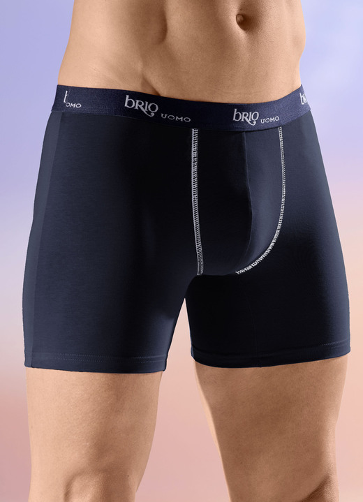 Pants & Boxershorts - Viererpack Pants mit Elastikbund, in Größe 005 bis 011, in Farbe 2X GRAUBLAU, 2X NAVY Ansicht 2