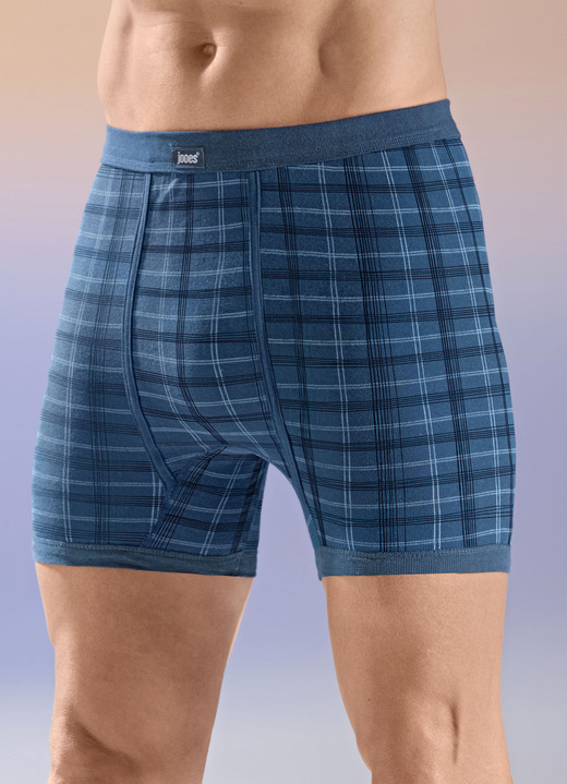 Slips & Unterhosen - Viererpack Unterhosen mit Karodessin, in Größe 005 bis 014, in Farbe 2X MARINE-SMARAGD, 2X SMARAGD-MARINE Ansicht 2