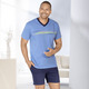 Nachtwäsche - Shorty-Set, 3-teilig, mit einem Oberteil und zwei Hosen – Farbe AZURBLAU-MARINE – Ansicht 2 Nachtwäsche - Shorty-Set, 3-teilig, mit einem Oberteil und zwei Hosen, in Größe 046 bis 062, in Farbe AZURBLAU-MARINE – Farbe AZURBLAU-MARINE – Ansicht 2