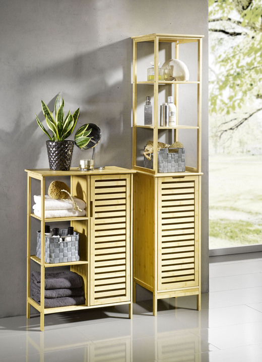 Badezimmermöbel - Badmöbel aus Bambus, in Farbe NATUR, in Ausführung Schrank