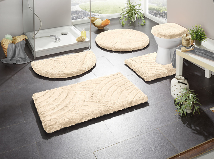 Grund - Barfußweiche Magicsoft Badgarnitur , in Größe 100 (Vorleger halbrund, 50/ 80 cm) bis 112 (WC-Deckelbezug, 47/ 50 cm), in Farbe HELLGRÜN Ansicht 6