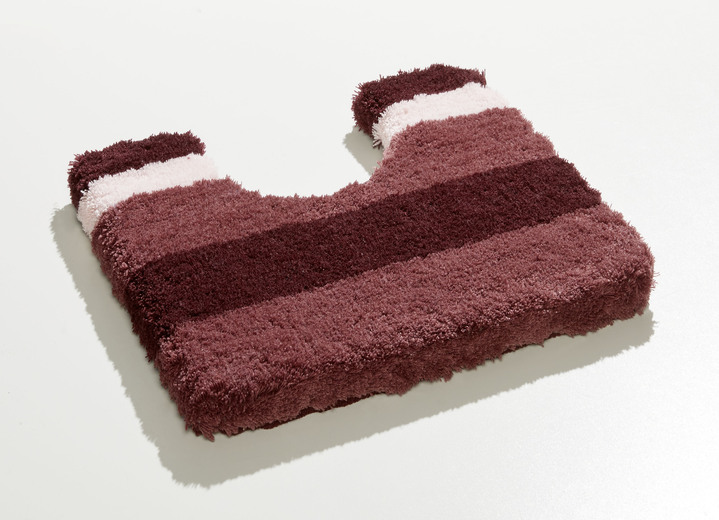 Kleine Wolke - Badganitur von Kleine Wolke, in Größe 100 (Vorleger halbrund, 50/ 80 cm) bis 112 (WC-Deckelbezug, 47/ 50 cm), in Farbe BEERE Ansicht 2