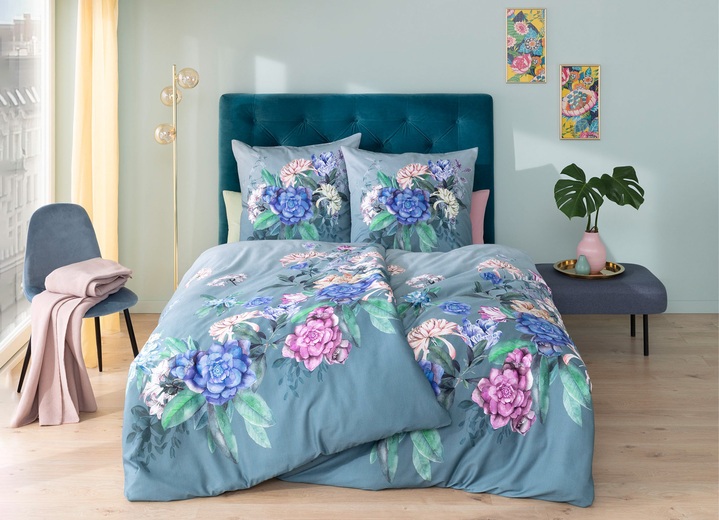 Bettwäschegarnituren - Hochwertige Bettwäsche-Garnitur aus 100% Baumwolle, in Größe 112 (80/80 cm + 135/200 cm) bis 121 (Kissenbezug, 40/ 80 cm), in Farbe MULTICOLOR Ansicht 2