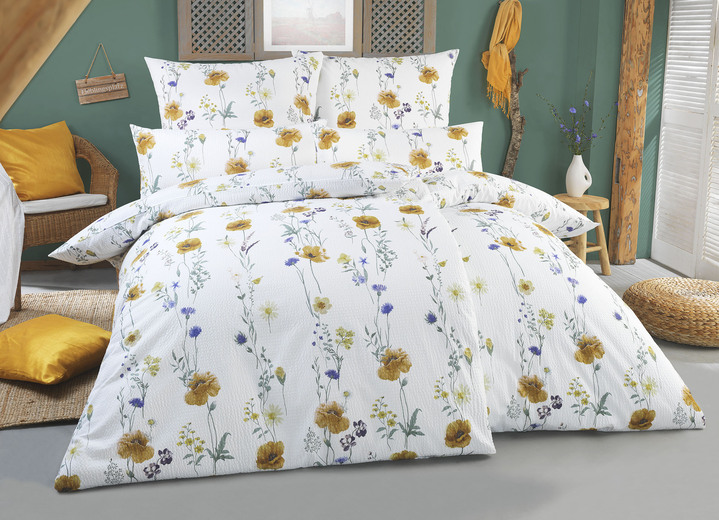 Bettwäschegarnituren - Beidseitig bedruckte Bettwäsche-Garnitur, in Größe 111 (40/80 cm + 135/200 cm) bis 115 (80/80 cm + 155/220 cm), in Farbe ROT Ansicht 3