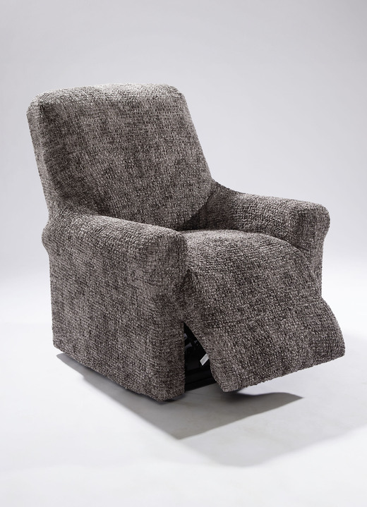 Sessel- & Sofaüberwürfe - Stretchbezüge in Mikrofaser-Qualität, in Größe 05 (TV-Sessel-Bezug) bis 103 (3-Sitzer-Bezug), in Farbe BRAUN Ansicht 3